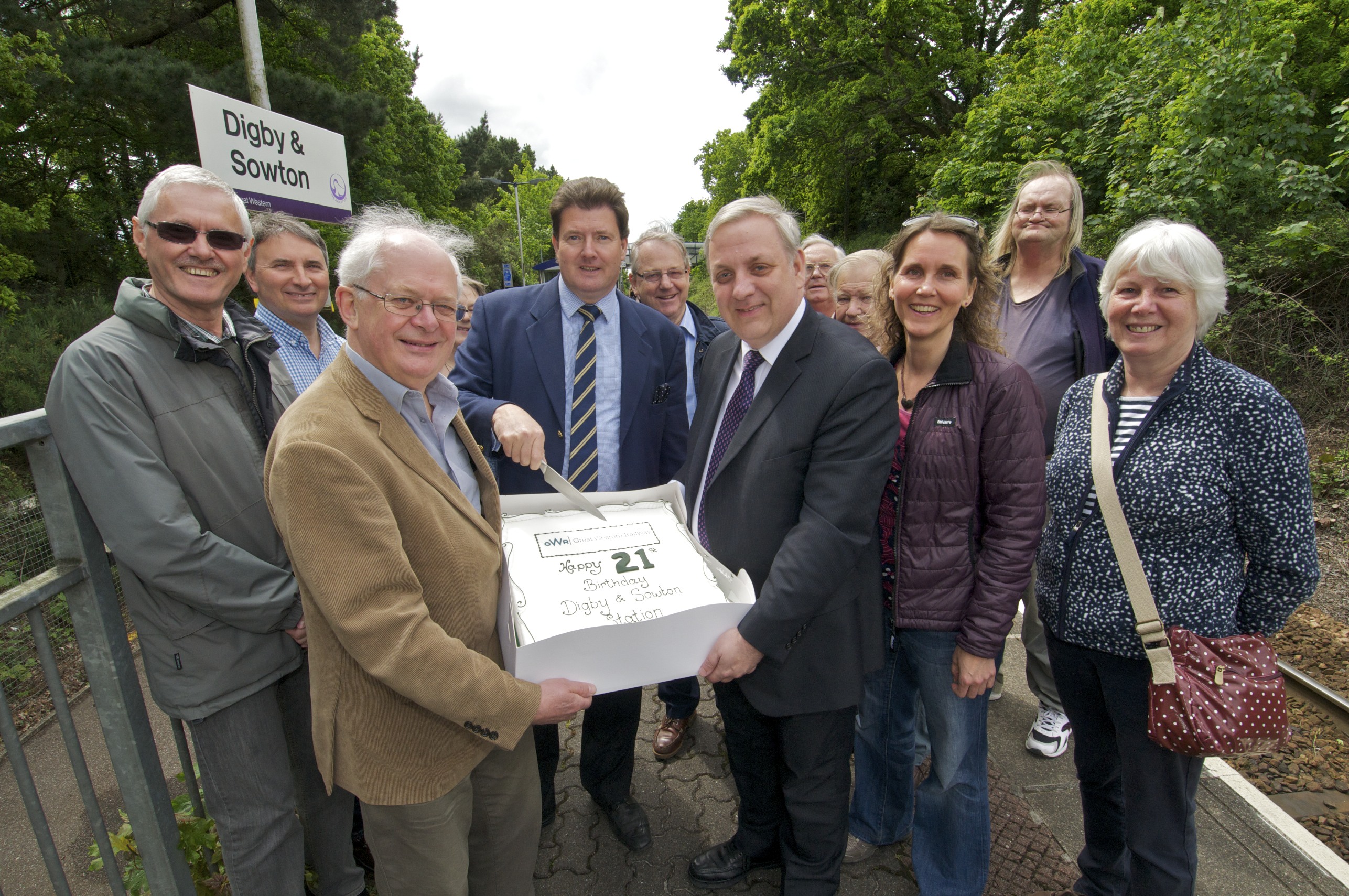 Birthday celebrations at Digby and Sowton station The Exeter Daily